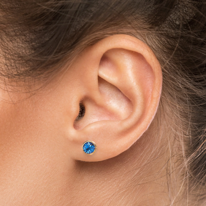 September – Sapphire Bezel Set