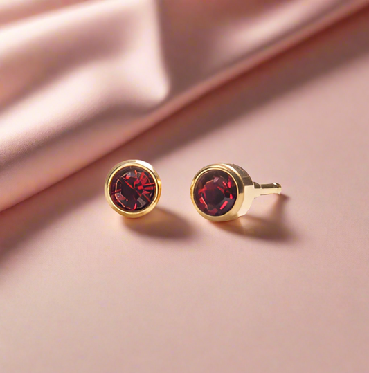 January – Garnet Bezel Set